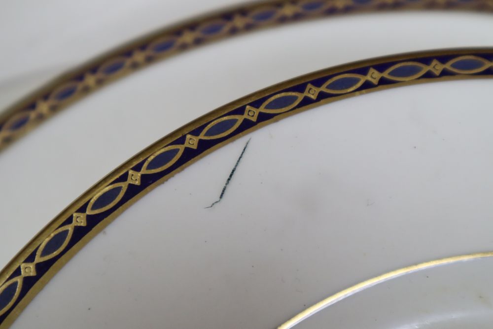 A Minton St James pattern bone china dinner and tea service for a six place setting (45)
